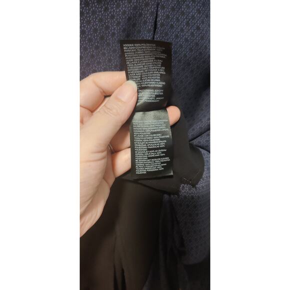 H&M Hi Lo Hem Shift Dress in Navy and Black Size 6 - Picture 9 of 10